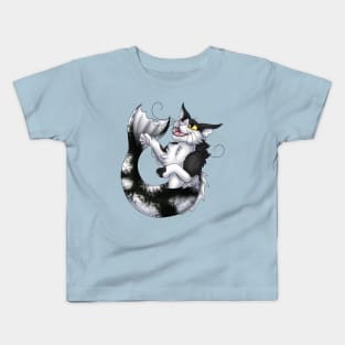 Purrmaid: White Bicolor Kids T-Shirt